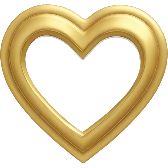 Heart mirror with gold outline  emoji