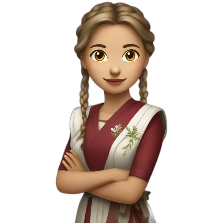daughter of the nation with Latvian bow emoji