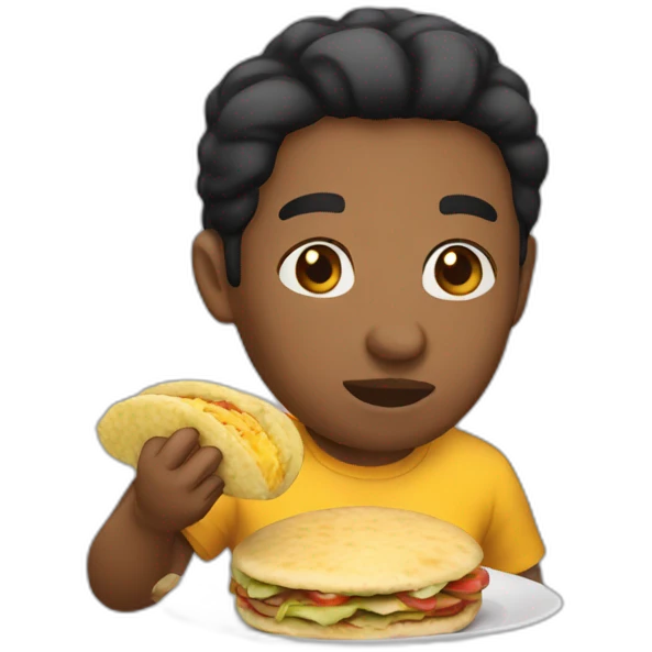 person eatent a arepa emoji