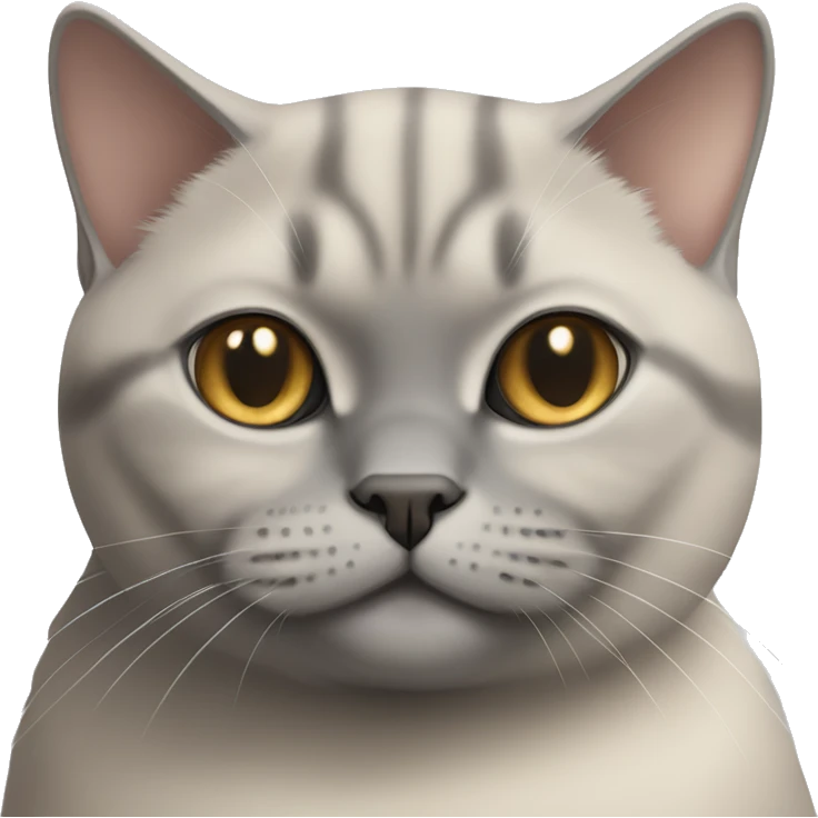 2 Cats, one beige and Grey british shorthair cat  emoji