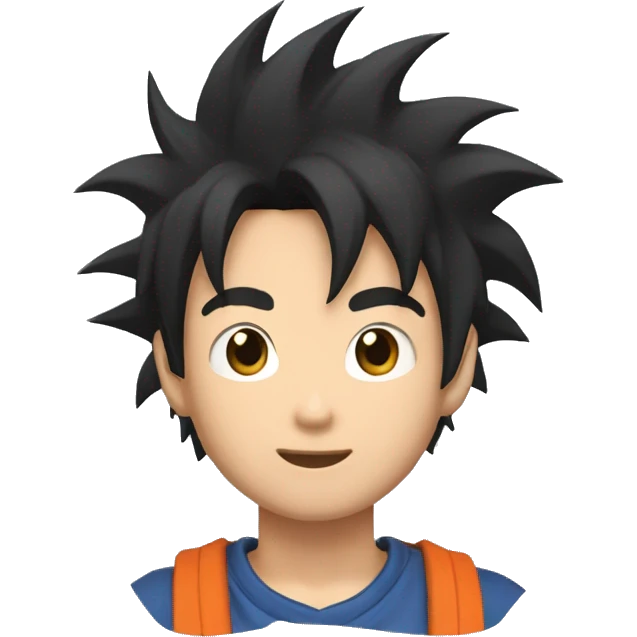 joven asiatico con cabello de goku emoji