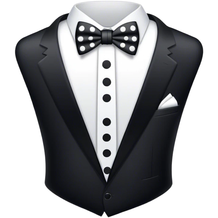 Spotty black tie emoji
