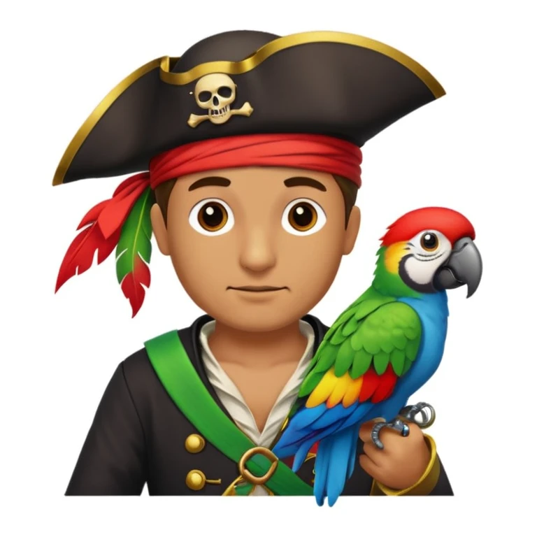 pirate and parrot emoji