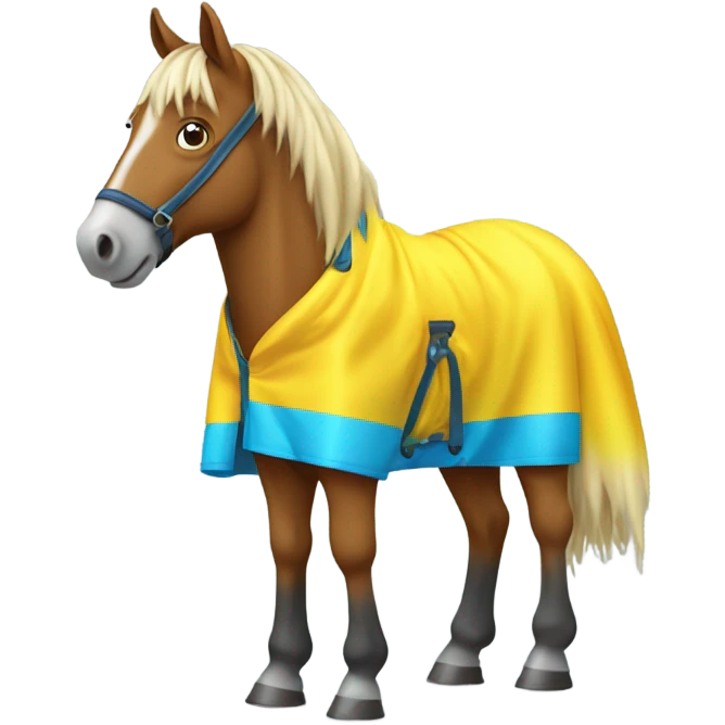 Horse wearing a raincoat  emoji