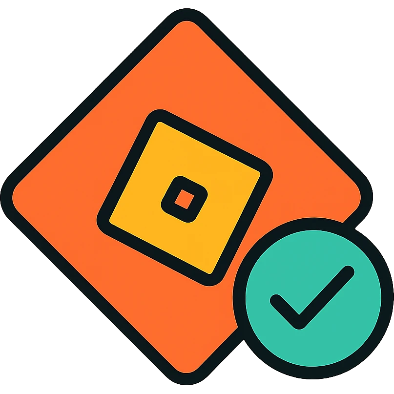 Roblox verification badge with checkmark emoji