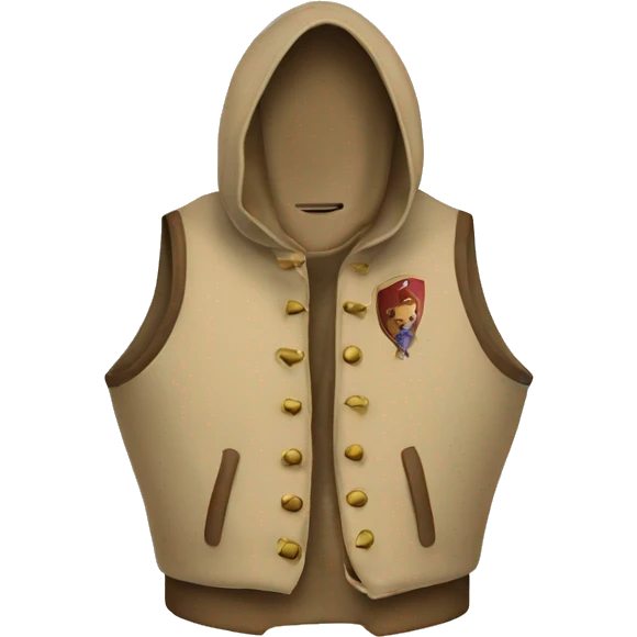 Three Musketeers sleeveless beige jacket emoji