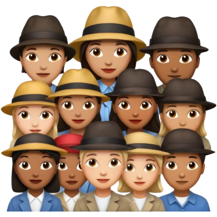people with hat emoji