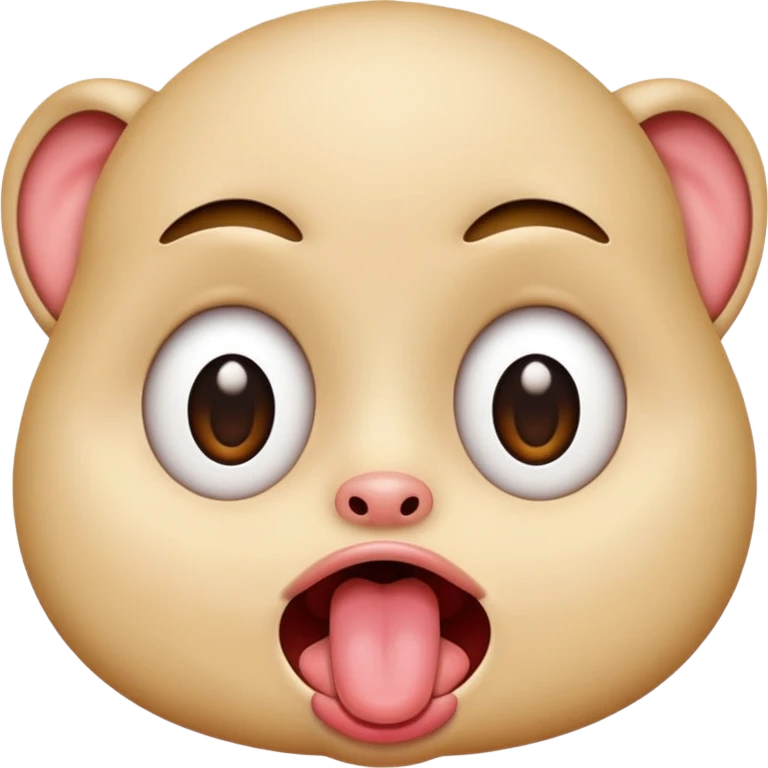 face with wide eyes sticking tongue out like a freak emoji