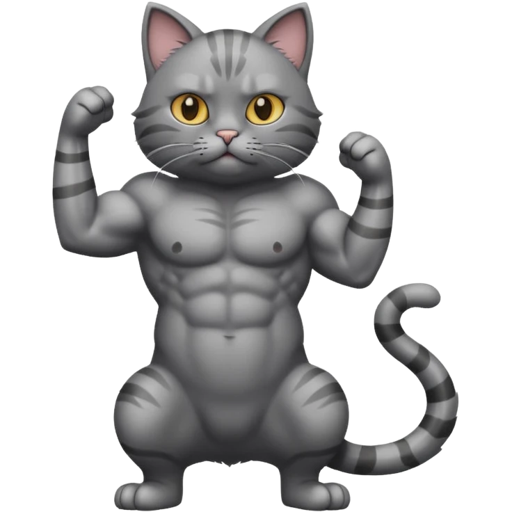cat with muscle emoji