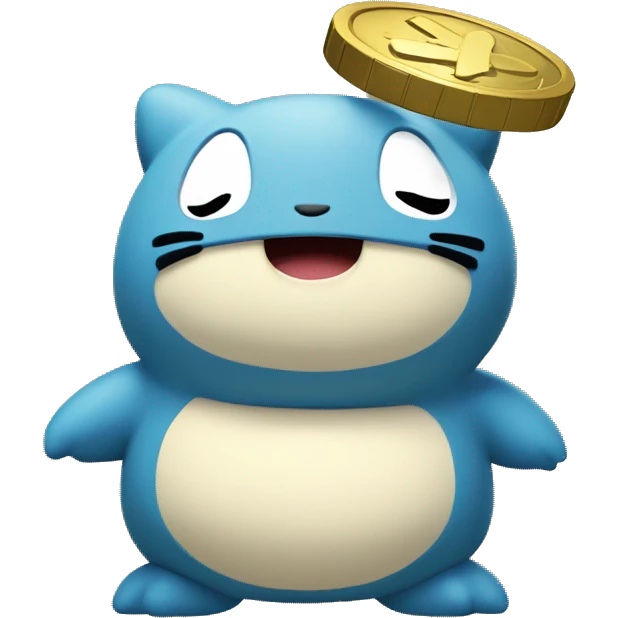 Can you create me a coin emote with wthe same color pattern as snorlax?  emoji