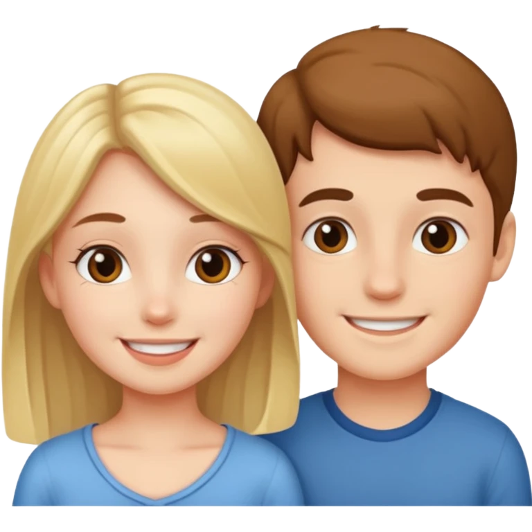 Intimate girl and boy emoji