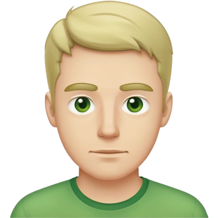 white man in green shirt emoji