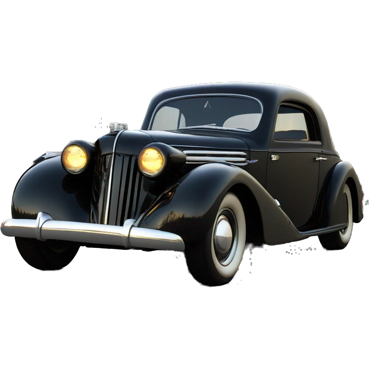 Batman’s 1936 Cord 810/812 black with holographic horizontal flames  emoji
