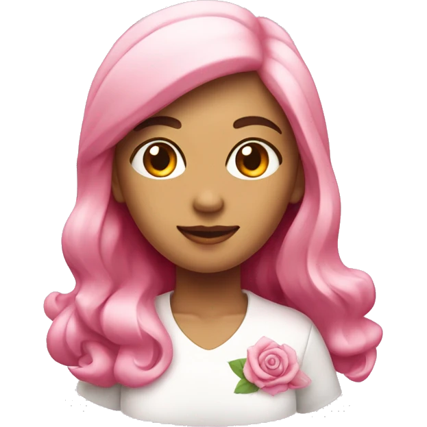 Pink and white gradation Rosa emoji