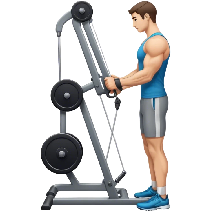 side-view cable-machine tricep-pushdown emoji