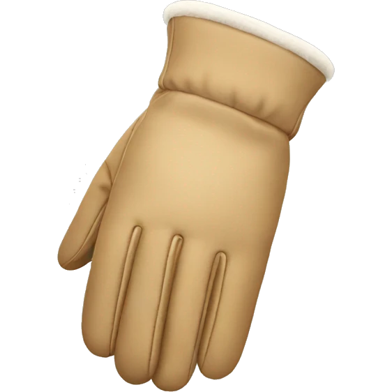 Winter beige gloves  emoji