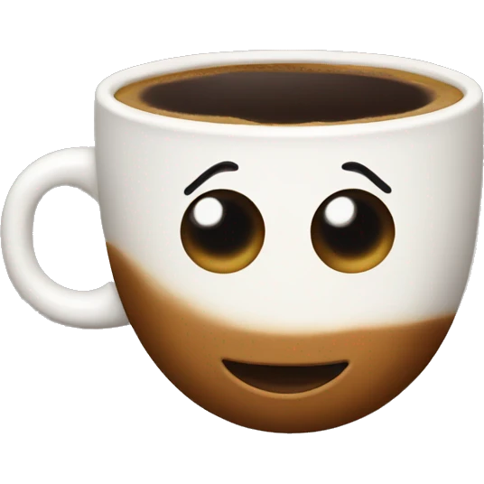 coffee with face and dog ears and a tail emoji