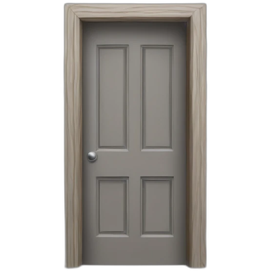 one open door wood color gray style perpective emoji