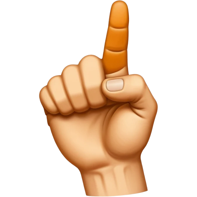 Backside of the Fist with the pointer finger knuckle up emoji