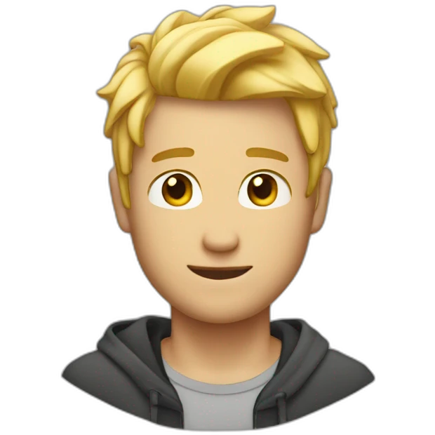 guys with blond air just on the top of the head emoji