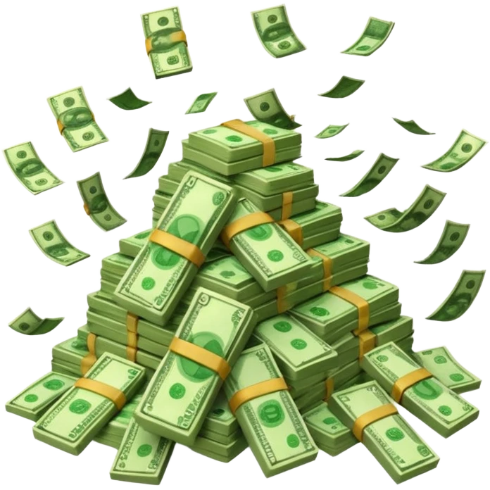 Raining money  emoji
