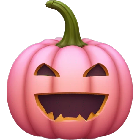 Pink pumpkin emoji