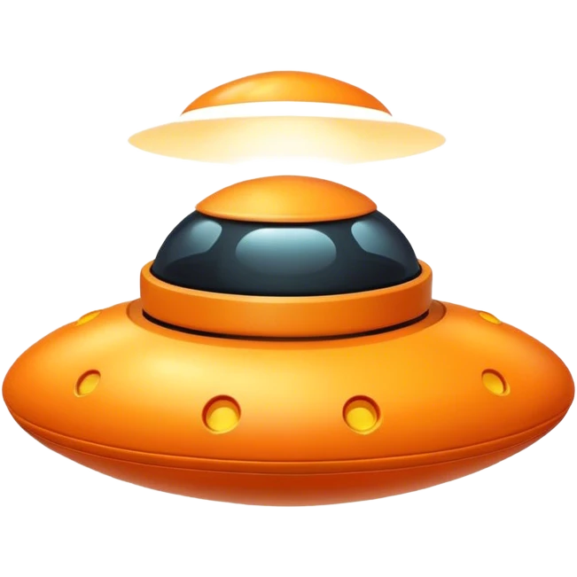 orange ufo cute make it as profile photo for app emoji