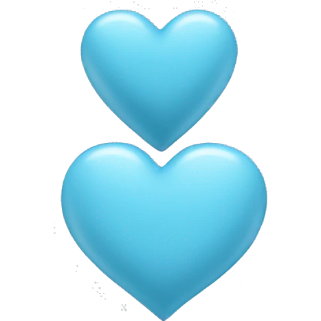 light blue heart emoji