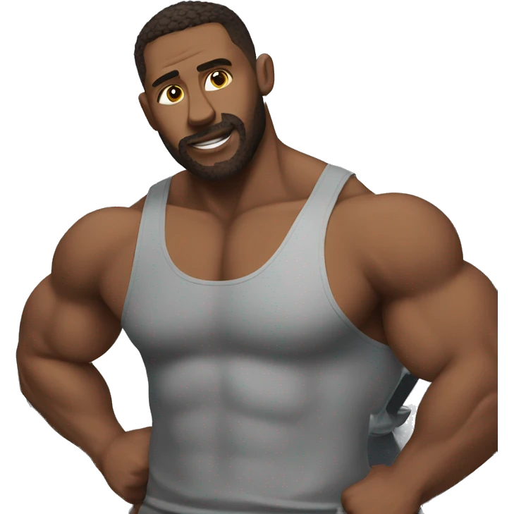 bold man at the gym emoji