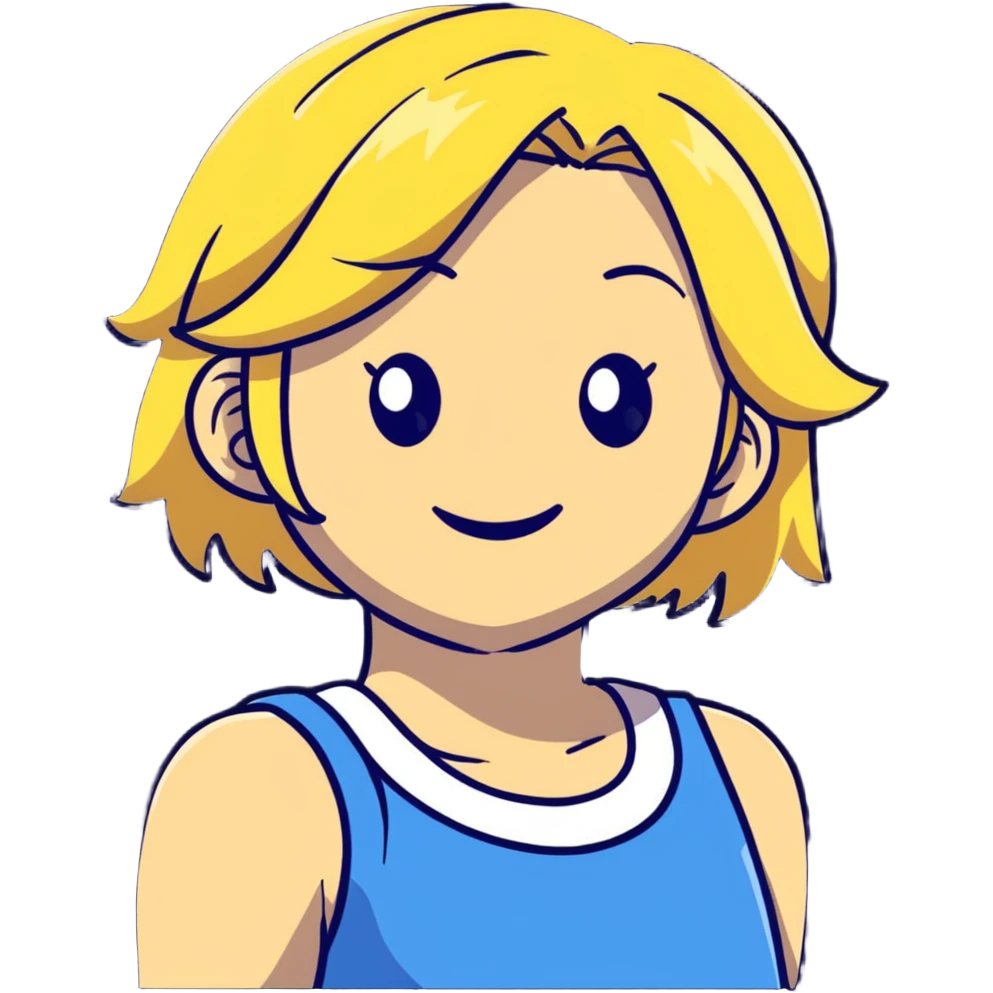 Smiling Lucy Heartfilia from Fairy Tail with blonde hair emoji