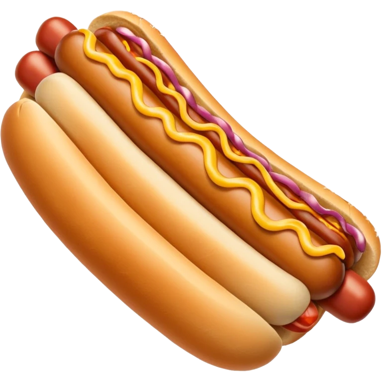 A Hot dog without a bun emoji