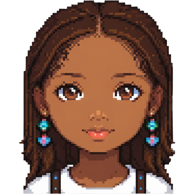 cute brown girl face emoji