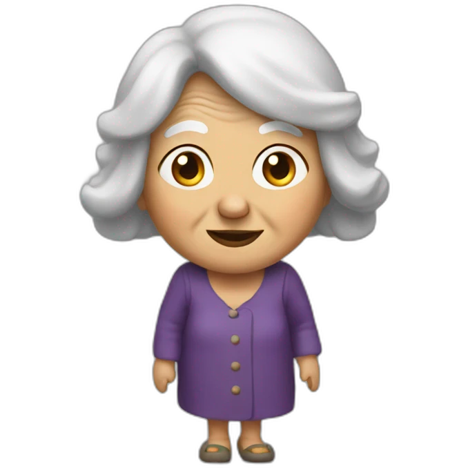 Old woman in a big bells emoji