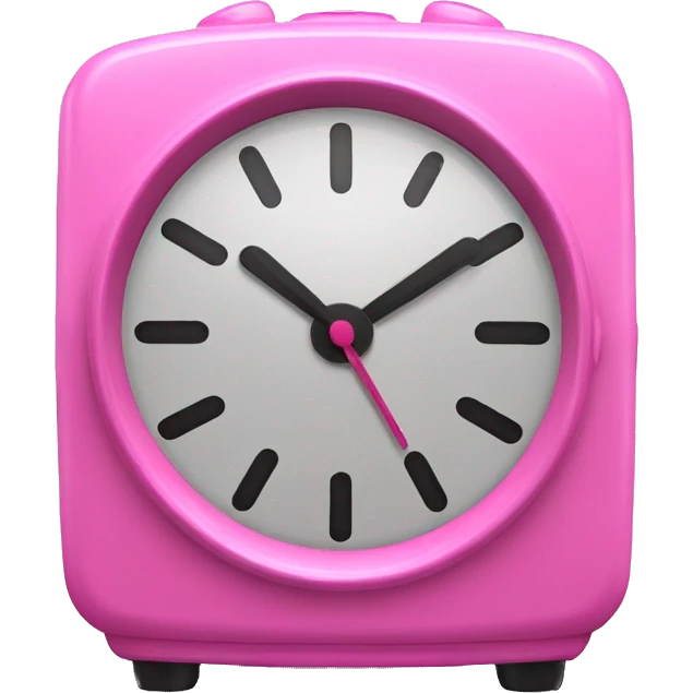 pink digital alarm clock emoji