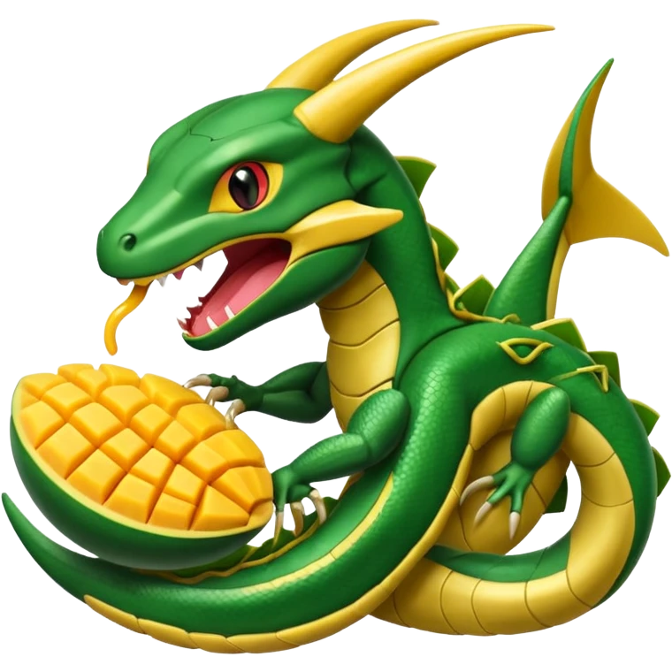 Rayquaza comiendo mango  emoji