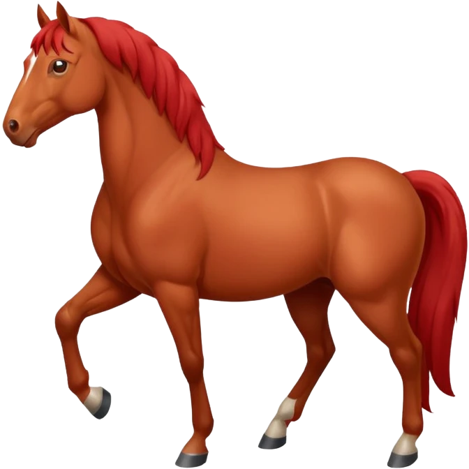 Red horse  emoji