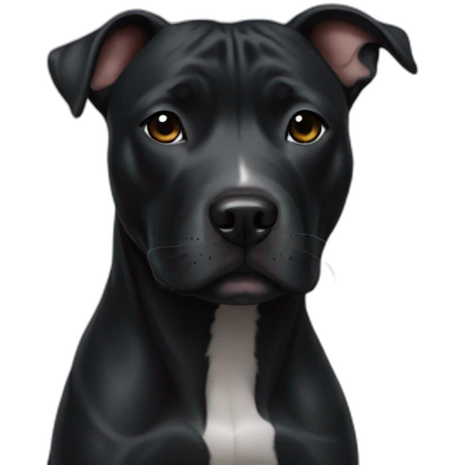 Black staffie emoji