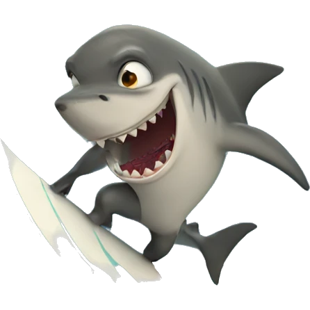 Moroccan shark surfing emoji