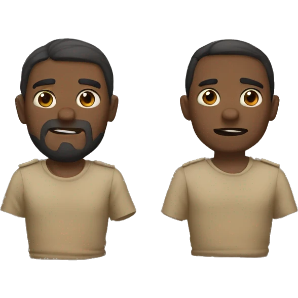 Two brave men  emoji