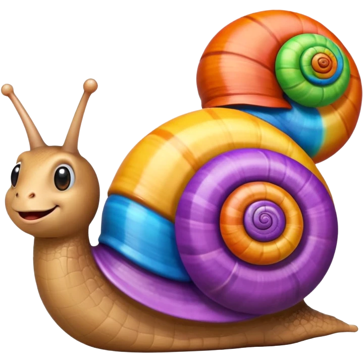 a cartoon snail with a colorful shell emoji emoji