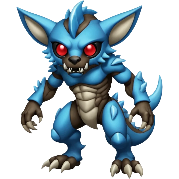 Gremz-grem2-Protogen-Vernid-creature, full body emoji