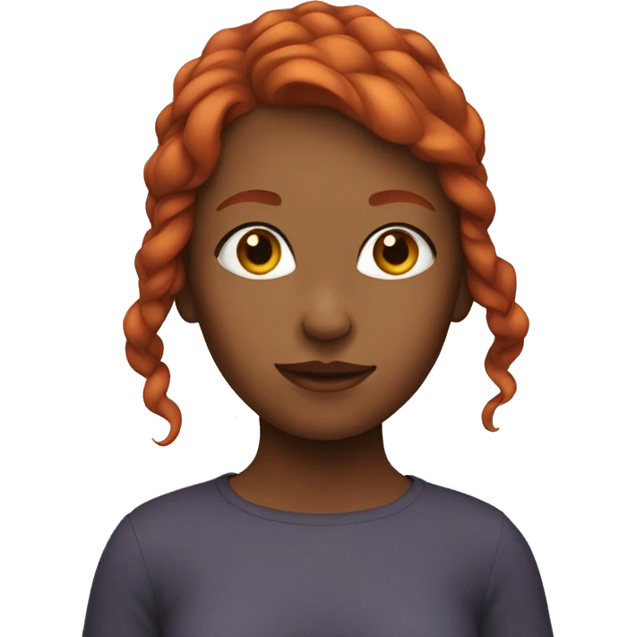 young woman with red hair emoji