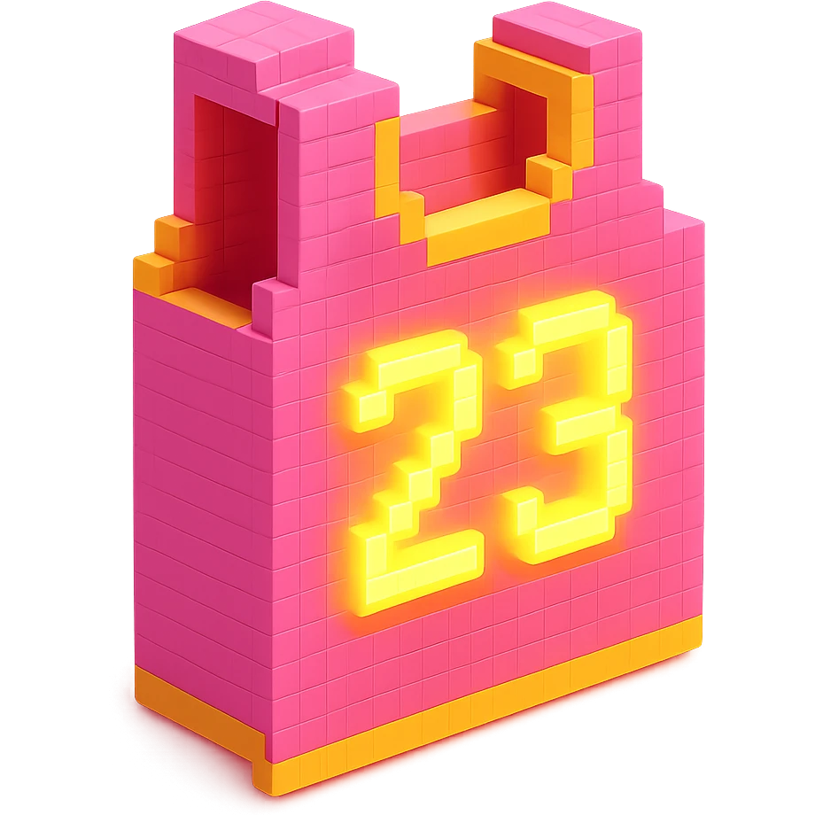 розовая баскетбольная майка со светящейся надписью "23", no background emoji