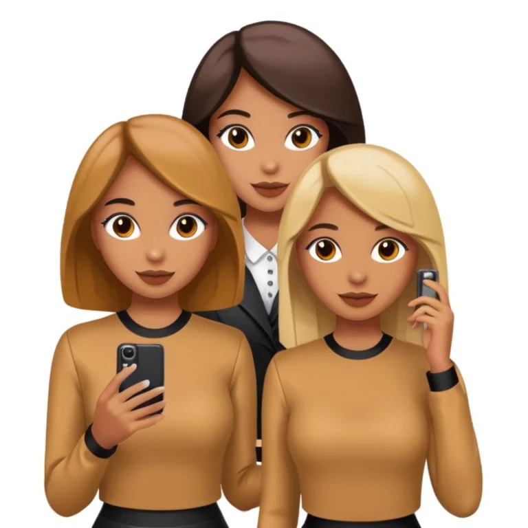 girls taking photo in club background emoji