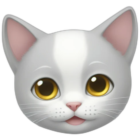 white cat hug littke grey cat emoji