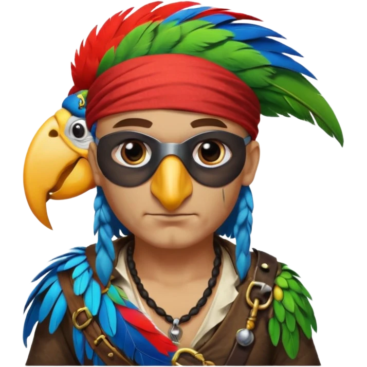 pirate and parrot emoji