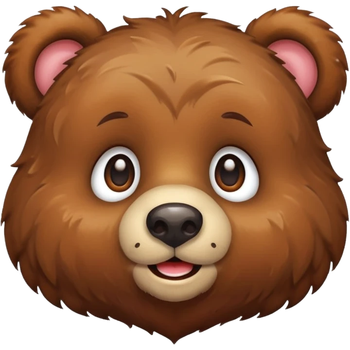 a cute bear face emoji
