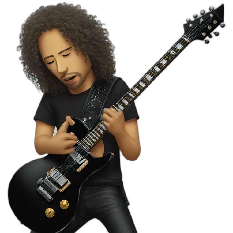 Kirk hammett whit his best guitar emoji