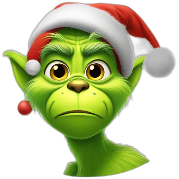 grinch with baseball cap emoji