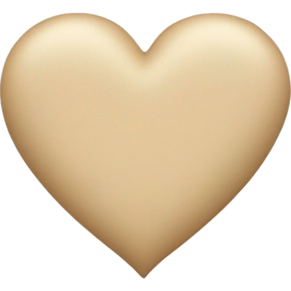Beige heart emoji